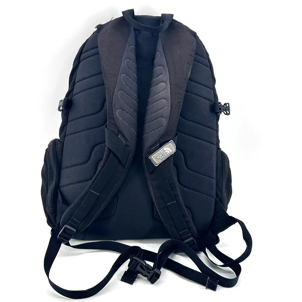 The North Face Mentor Commuter Backpack Black Padded Strap Hiking Travel Daypack